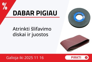 Atrinkti šlifavimo diskai ir juostos