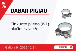 Atrinktos cinkuoto plieno (W1) plačios sąvaržos