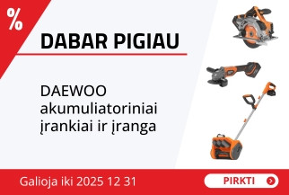 DAEWOO akumuliatoriniai įrankiai ir įranga